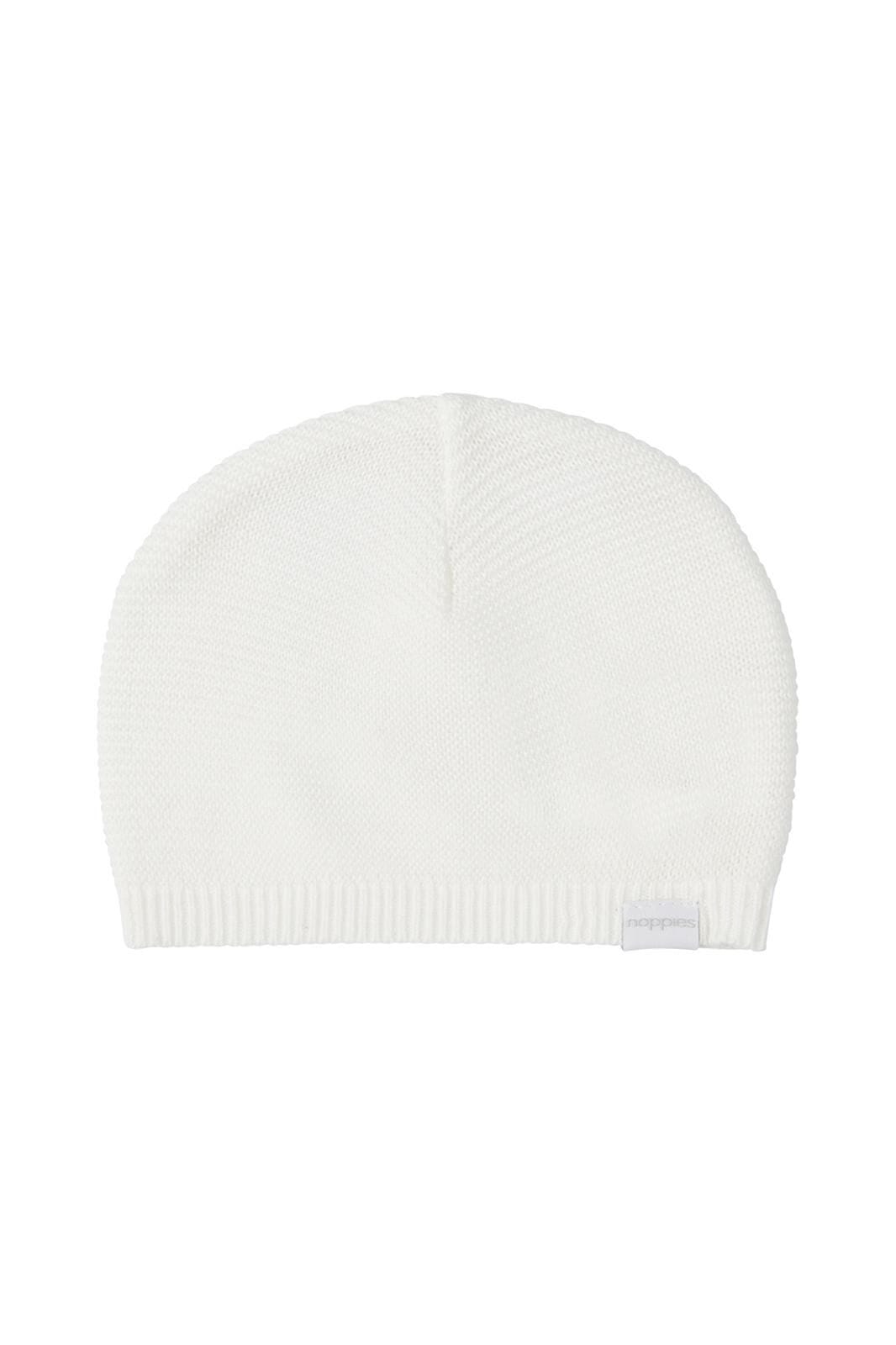 Organic Cotton Knitted Hat - White Hat Noppies 