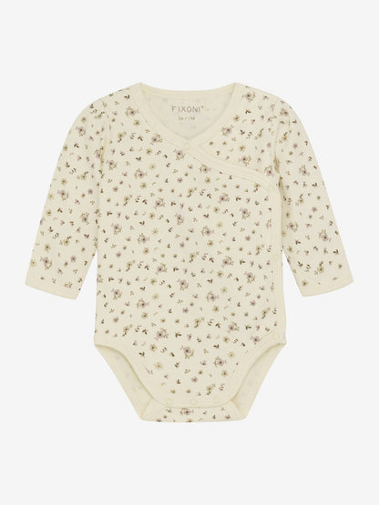 Organic Cotton Ditsy Floral Long Sleeve Bodysuit Bodysuit / Vest Fixoni 