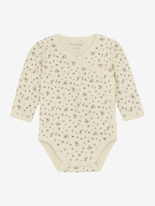 Organic Cotton Ditsy Floral Long Sleeve Bodysuit Bodysuit / Vest Fixoni 