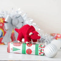 Knitted Triceratops Rattle, Red Toy Best Years 