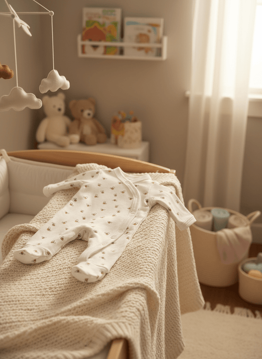 Prem Baby Sleepsuit, Buzzy Bees Sleepsuit / Babygrow Tiny & Small 