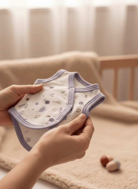 Incubator Vest, Acorn Wood - Blue Trim Bodysuit / Vest Tiny & Small 