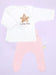 2 Piece Wrap Top & Pink Trouser Set, Little Star Top & Trousers Tiny & Small 