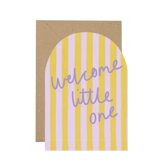 Cards & Message Cards & Gift Wrap Little Mouse Baby Clothing & Gifts Welcome Little One - Stripey 