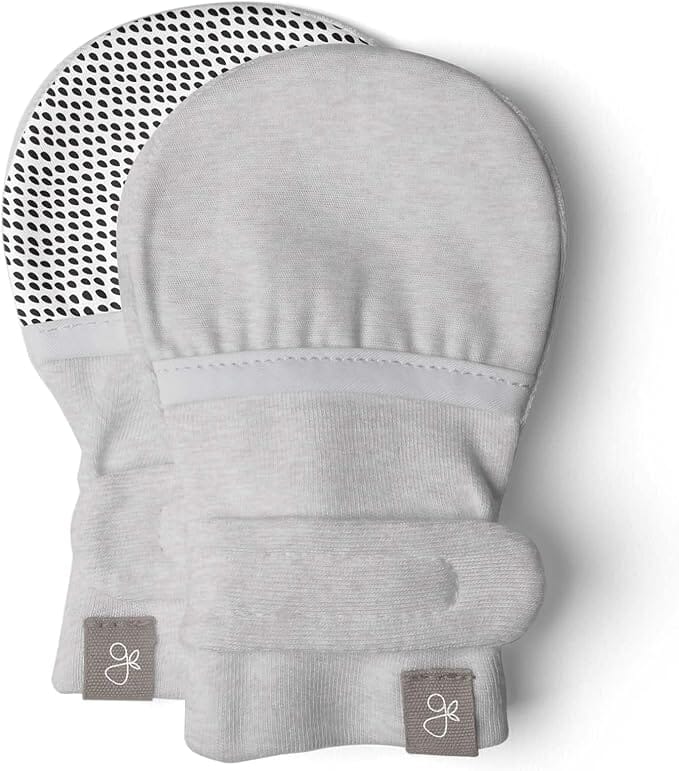 Prem Stay-On Scratch Mittens - Storm Grey Scratch Mitts Goumikids 0-3 Months 