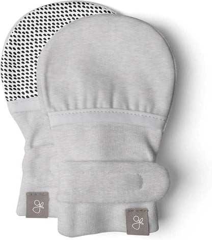 Prem Stay-On Scratch Mittens - Storm Grey Scratch Mitts Goumikids 0-3 Months 