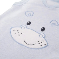 Early Baby Top & Hippo Footed Dungarees Set - Blue Dungaree EEVI 