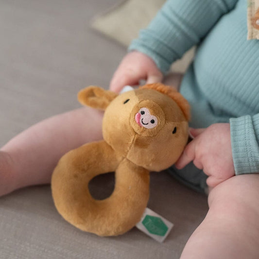 Highland Cow Plush Baby Rattle Rattle Ziggle Baby 