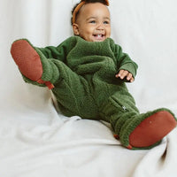Stay-on Sherpa Baby Boots, Spruce Booties Goumikids 