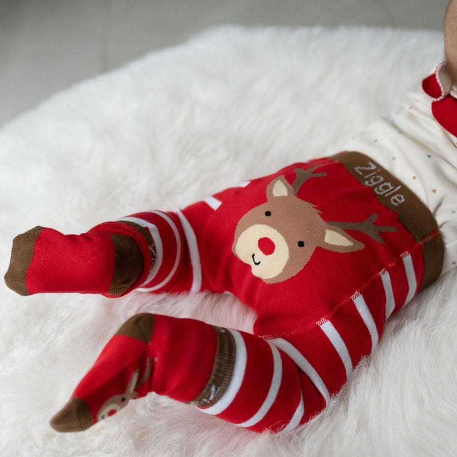 Reindeer Leggings and Socks Set Trousers / Leggings Ziggle Baby 
