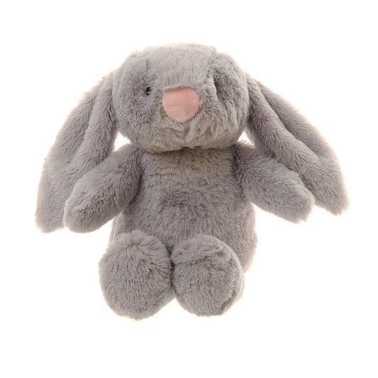 Grey Bunny Plush Toy Rattle Ziggle Baby 