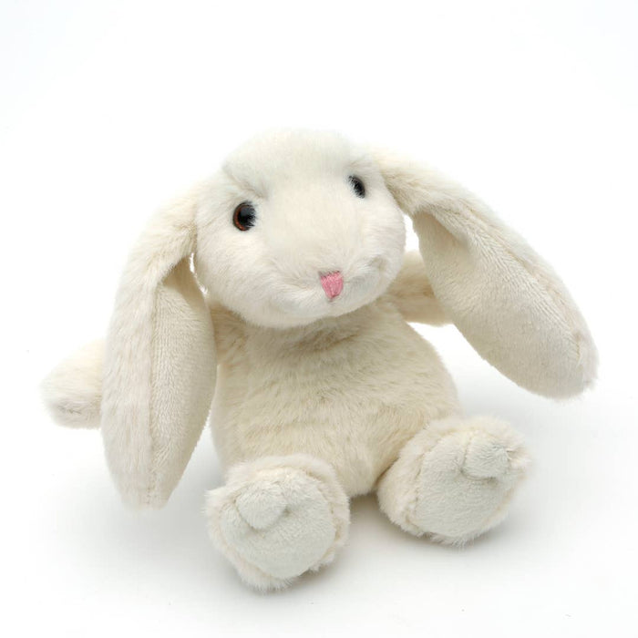 Mini Cream Bunny Soft Plush Toy - 14cm tall