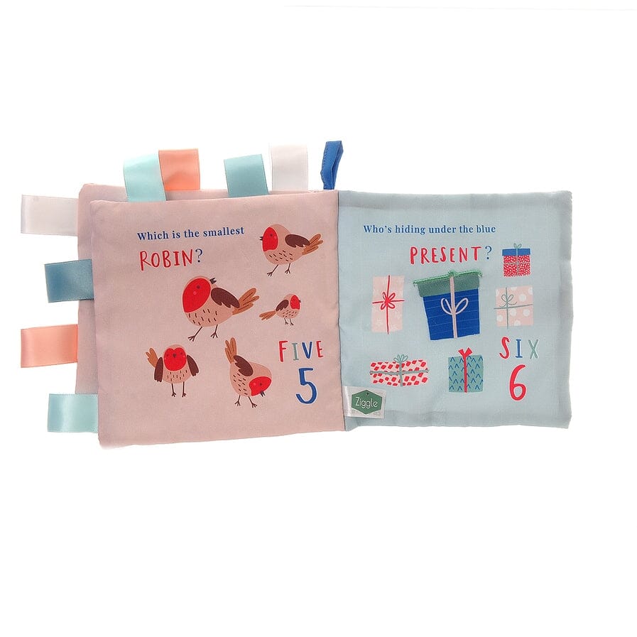 Ziggle Christmas Counting Soft Book Swaddle Blanket Ziggle Baby 