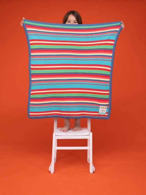 Ziggle Baby - Multi Colour Cosatto Knitted Stripe Blanket Blanket Ziggle Baby 