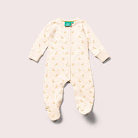Little Green Radicals Pink Flowers Organic Babygrow