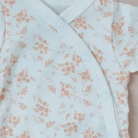 Bodysuit, Apricot Floral, Premium 100% Organic Cotton Tiny & Small