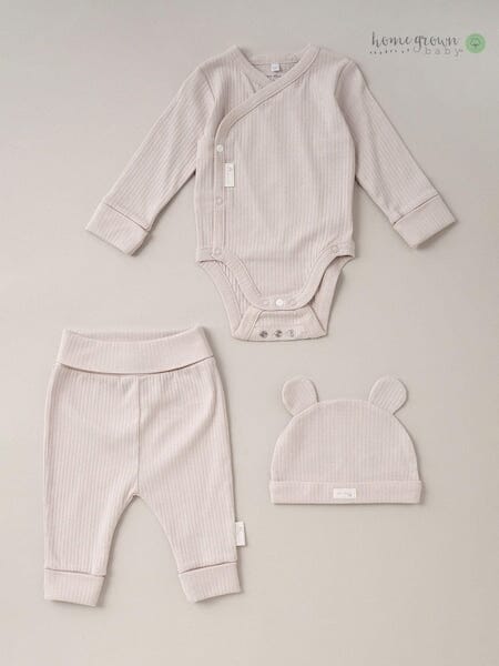 3 Piece Organic Baby Gift Set - Sand Set HomeGrown Baby 