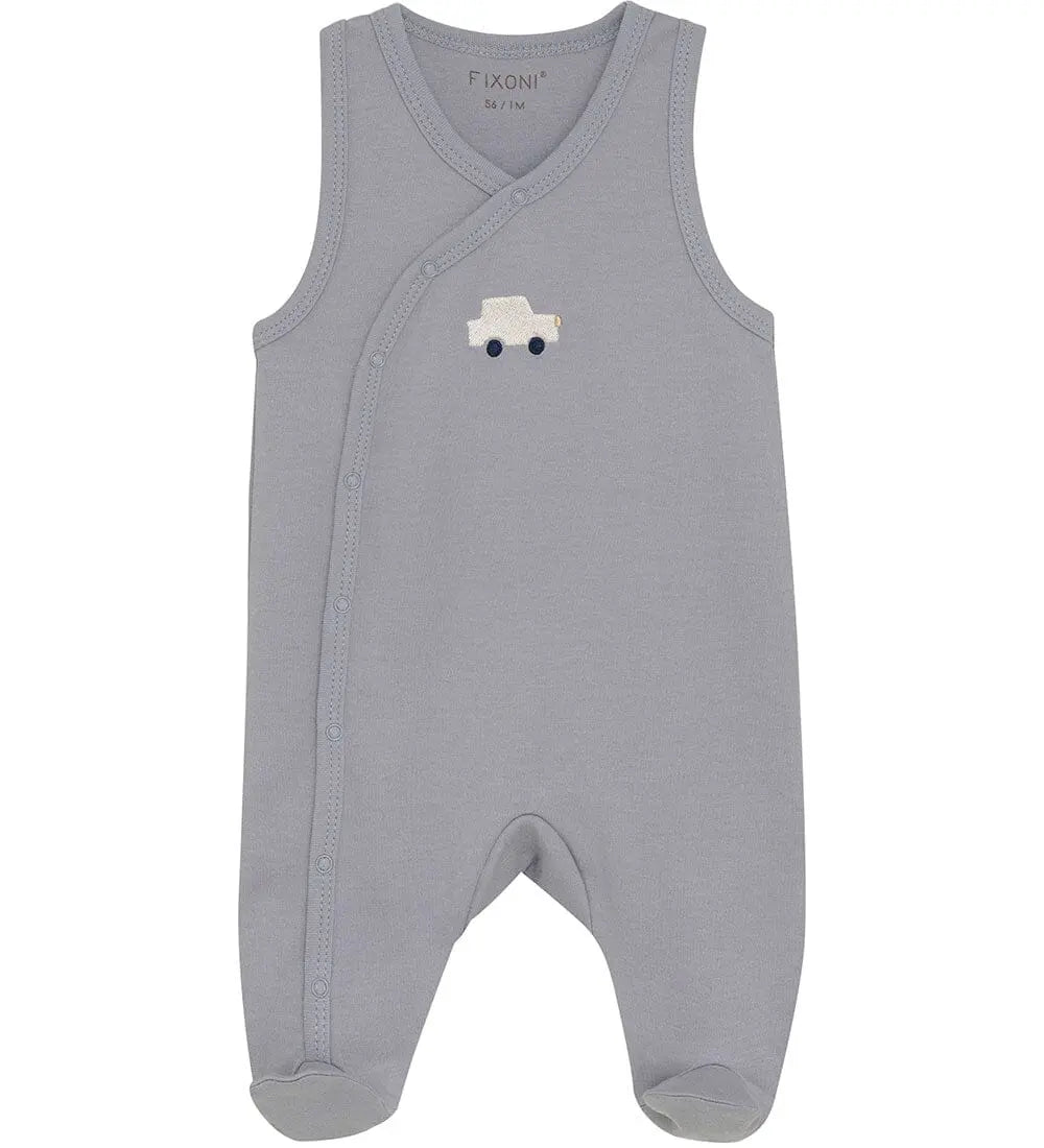 Car Organic Cotton Dungarees & Bodysuit Outfit Fixoni 