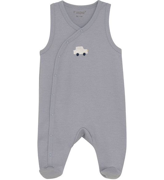 Car Organic Cotton Dungarees & Bodysuit Outfit Fixoni 
