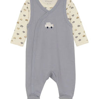 Car Organic Cotton Dungarees & Bodysuit Outfit Fixoni 