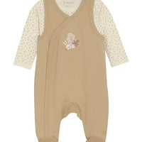 Bunny and Leaf Organic Cotton Dungarees & Bodysuit Outfit Fixoni 