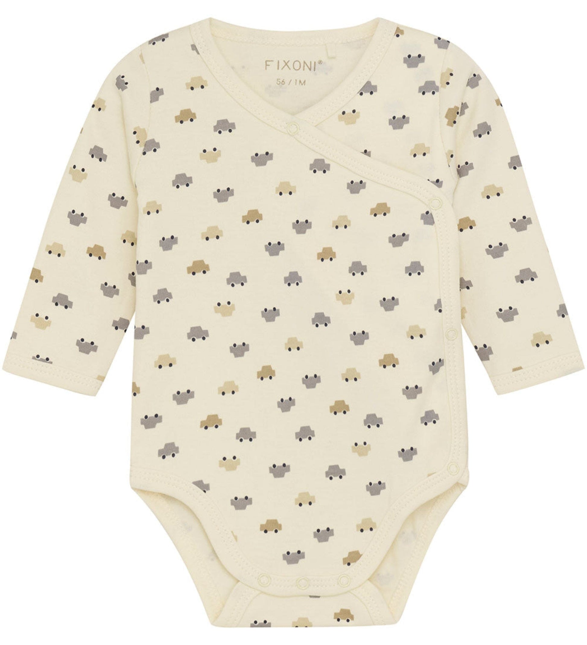 Organic Cotton Car Pattern Long Sleeve Bodysuit Bodysuit / Vest Fixoni 