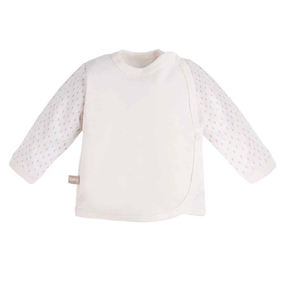 Early Baby Wraparound Top, Cream Top / T-shirt EEVI 