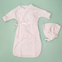 Baby Bereavement Gown & Bonnet, White, Organic (Burial Gown) Bereavement gown Tiny & Small 