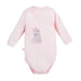 Early Baby Bodysuit, Embroidered Bunny Rabbit Design - Pink Bodysuit / Vest EEVI 