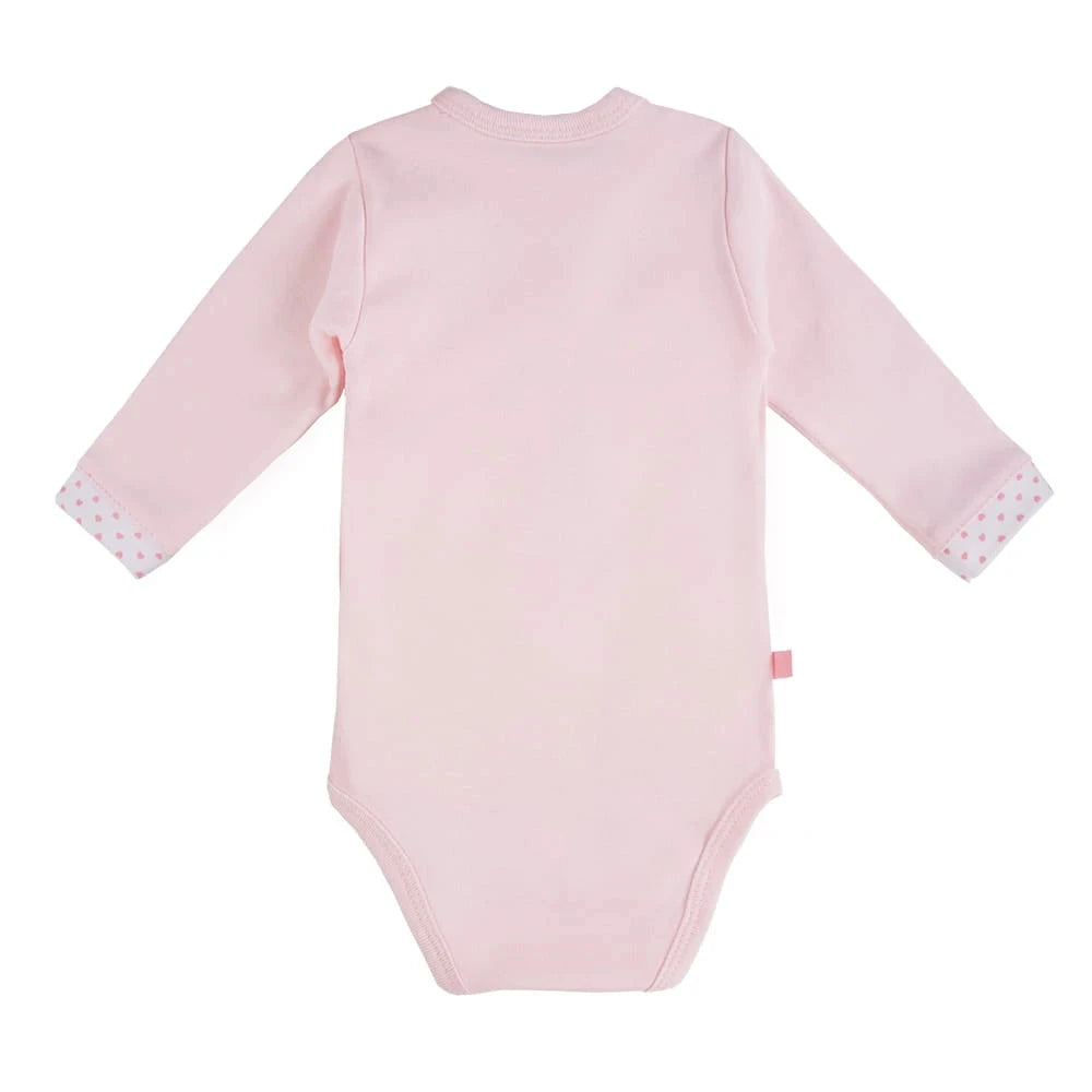 Early Baby Bodysuit, Embroidered Bunny Rabbit Design - Pink Bodysuit / Vest EEVI 
