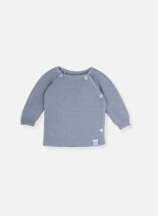 Knitted Dark Grey Cardigan Cardigan / Jacket La Manufacture de Layette 