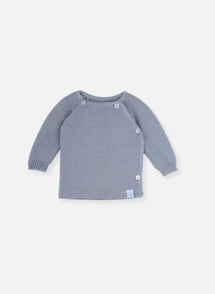 Knitted Dark Grey Premature Baby Cardigan