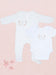 Bunny Sleepsuit (100% cotton) & Bunny White Vest (100% organic cotton). 