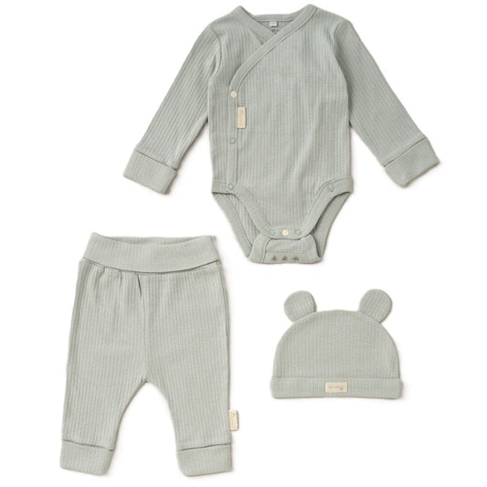 3 Piece Organic Baby Gift Set - Sage HomeGrown Baby