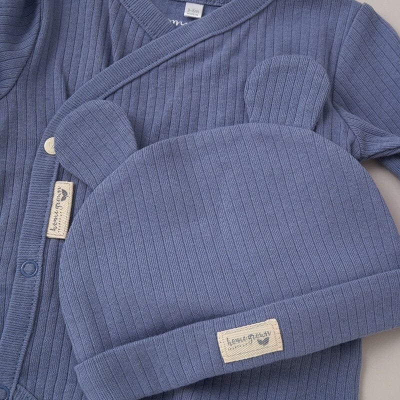 3 Piece Organic Baby Gift Set - Hyacinth Blue Set HomeGrown Baby 