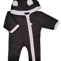 Charcoal Fleece Pramsuit Snowsuit / Pramsuit Little Lumps 