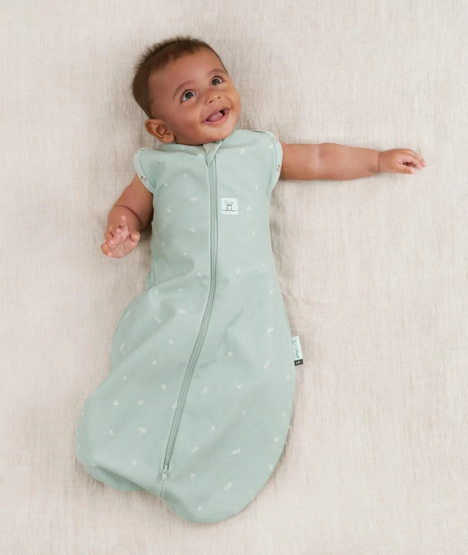 Ergopouch - Organic All Year Cocoon Swaddle Bag -Sage -1 Tog Sleeping Bag ErgoPouch - Australia 