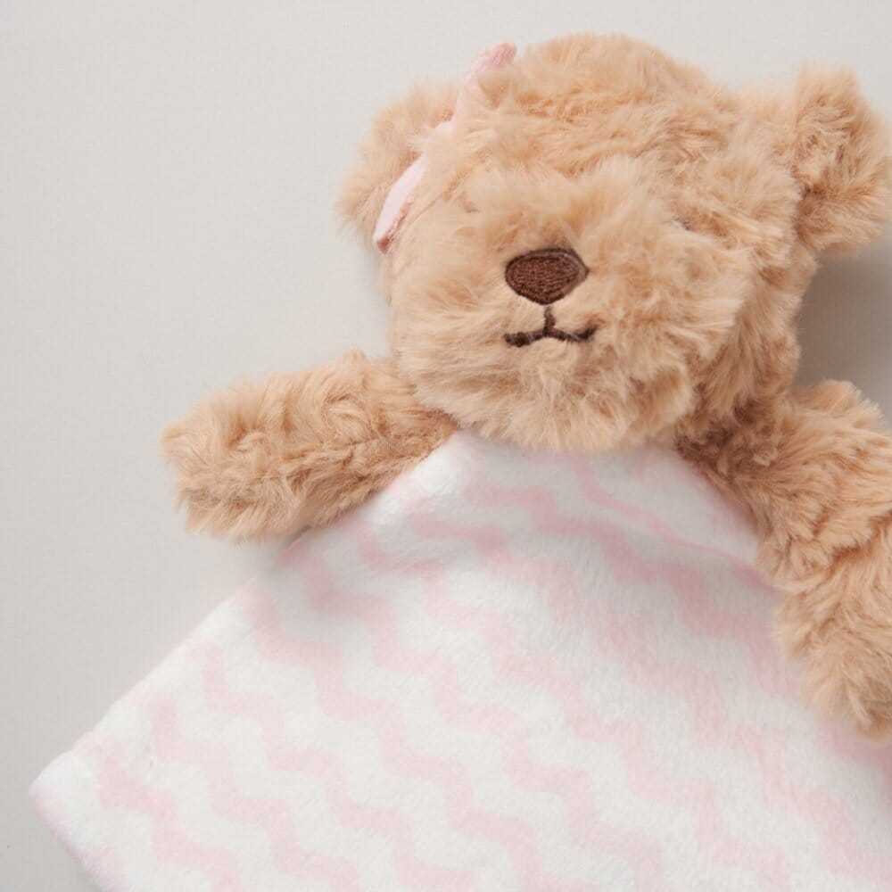 Bear Comforter with Taggie Ribbons Comforter Snuggle Tots 