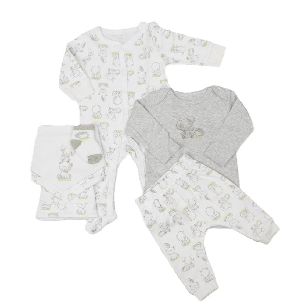 Elephant and Hedgehog 7 Piece Gift Set Pure & Soft