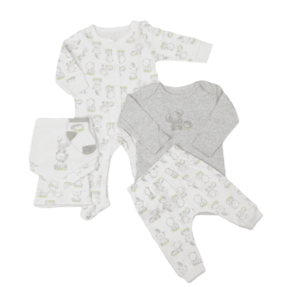 Elephant and Hedgehog 7 Piece Gift Set Set Pure & Soft 