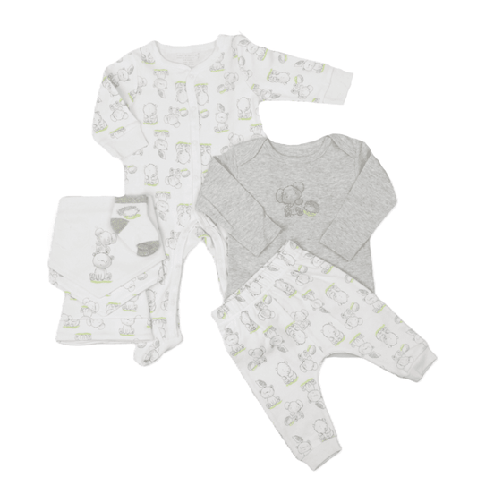 Elephant and Hedgehog 7 Piece Gift Set Set Pure & Soft 