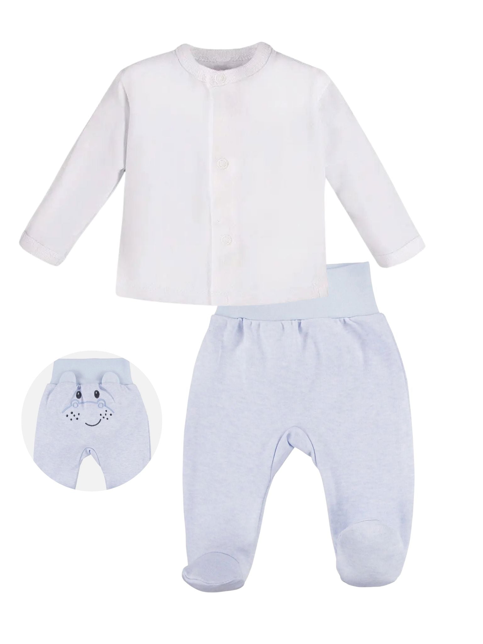 Embroidered Hippo Trousers & White Top Set Top & Trousers EEVI 