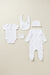 'Hello Baby Teddy Bear' 5 Piece Layette Gift Set - 3 sizes. Rock a Bye Baby