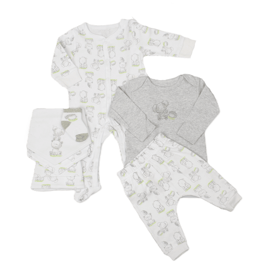 Elephant and Hedgehog 7 Piece Gift Set Set Pure & Soft 