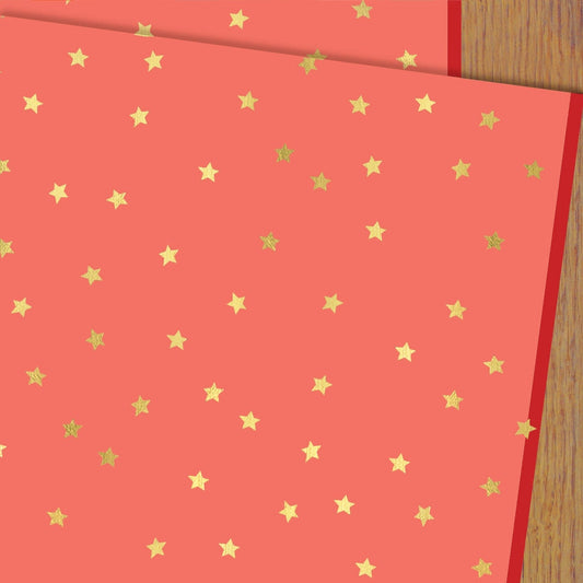 Gift Wrap Options Little Mouse Baby Clothing & Gifts Gold Foiled Coral Stars 