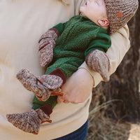 Stay-On Scratch Mittens, Knit Mitts, Bark Scratch Mitts Goumikids 