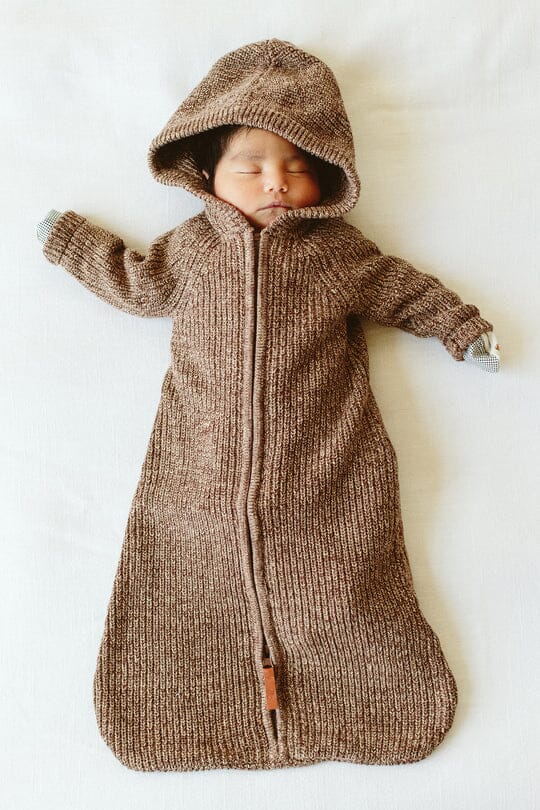 Cotton Knit Baby Wearable Blanket - Bark - Sleeping Bag - Goumikids