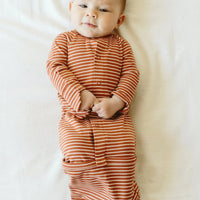 Baby Sleeping Bag / Gown - Clay Stripe Sleeping Bag Goumikids 