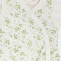 Dungaree & Top Set, Apple Floral, Premium 100% Organic Cotton Tiny & Small