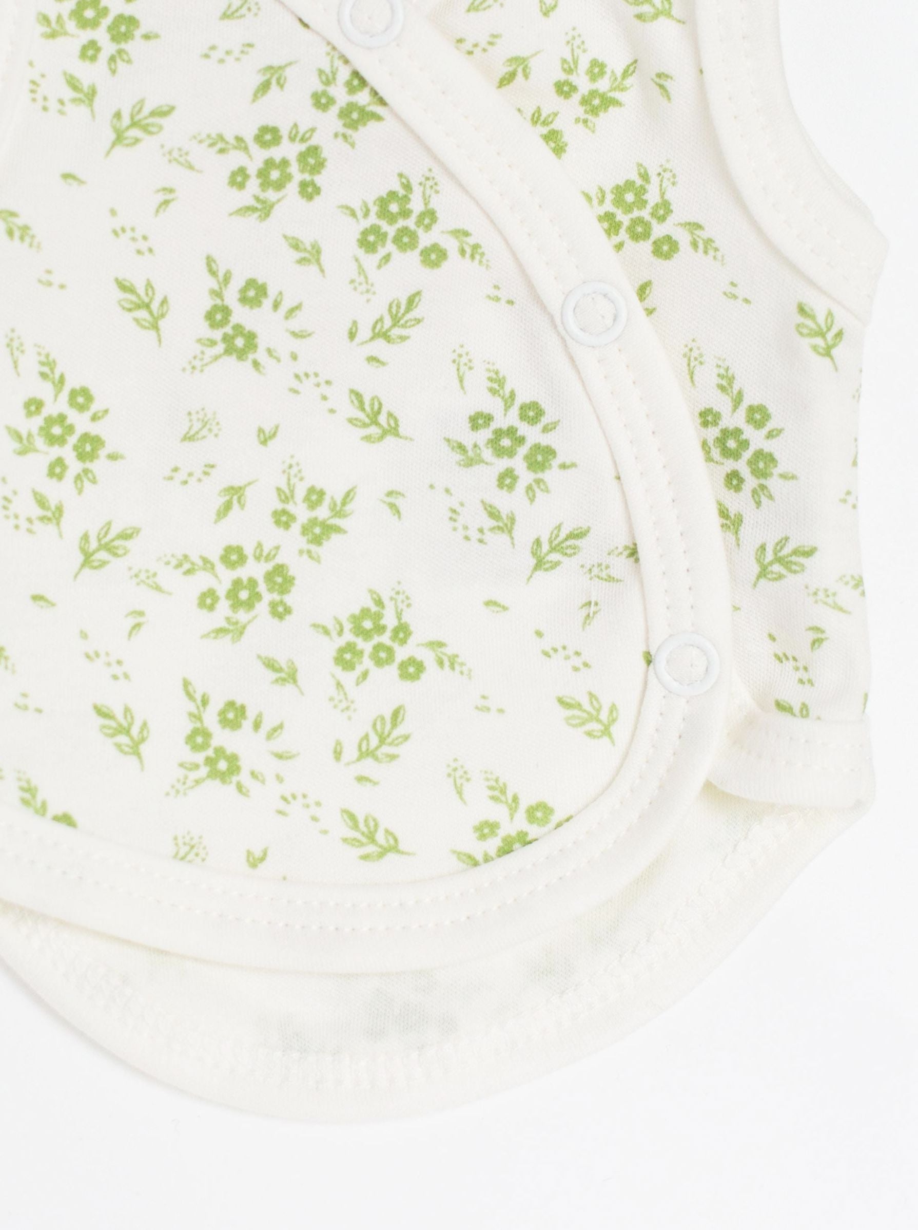 Incubator Vest, Apple Floral , Premium 100% Organic Cotton Tiny & Small